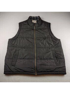 Weatherproof Vintage Quilted Puffer Vest Mens 2XL Flannel Lined